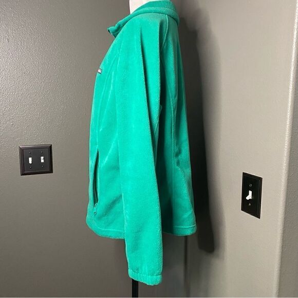 Columbia Women’s Jade Green Full Zip Fleece Jacket HTF color - Picture 7 of 11
